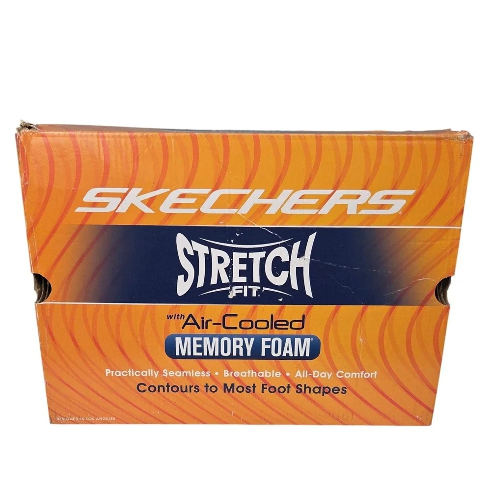 Skechers Ultra Flex 3.0 Demchek Shoes Men 9 Gray Red Slip On Sneaker Stretch NEW